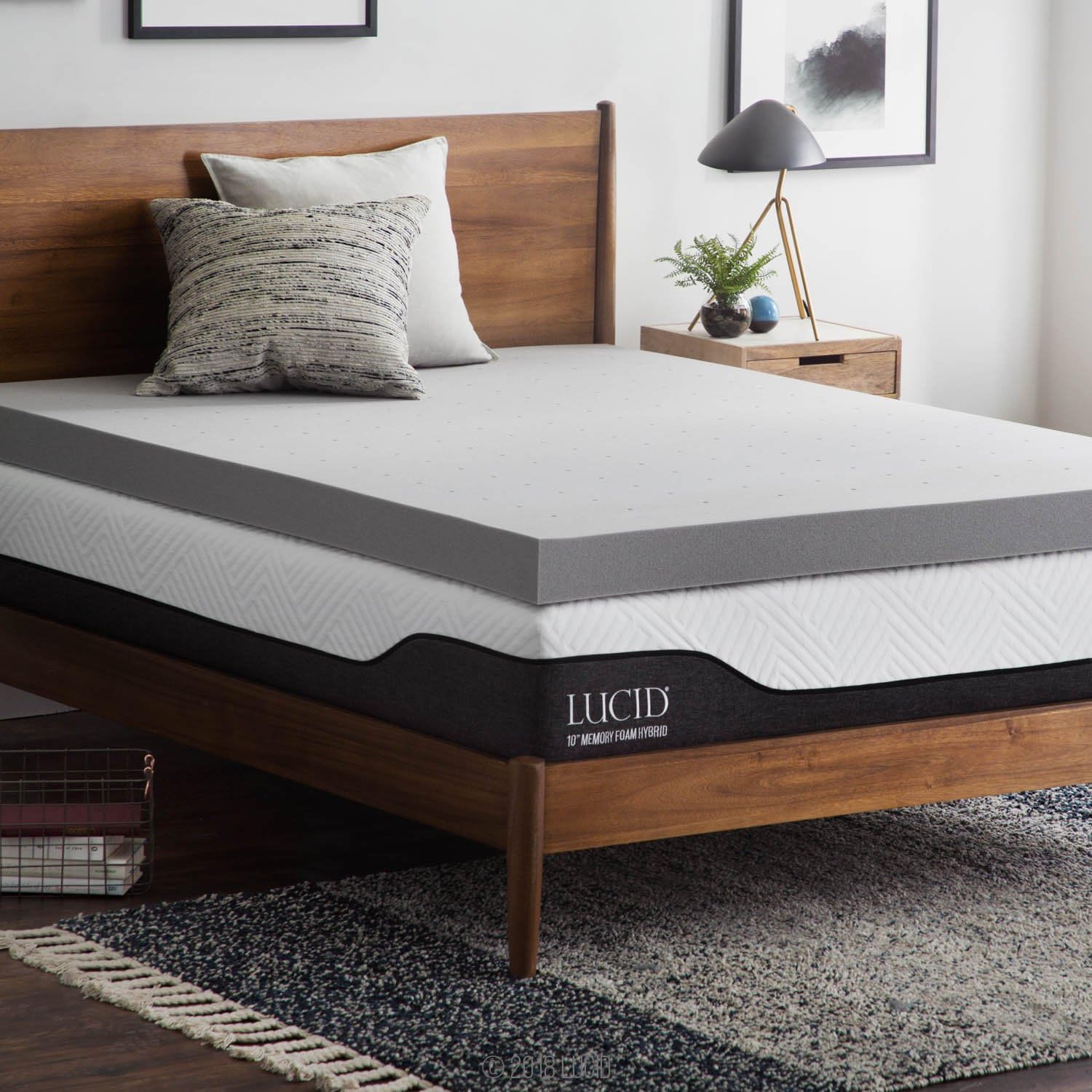 Lucid 4-inch Mattress Topper 